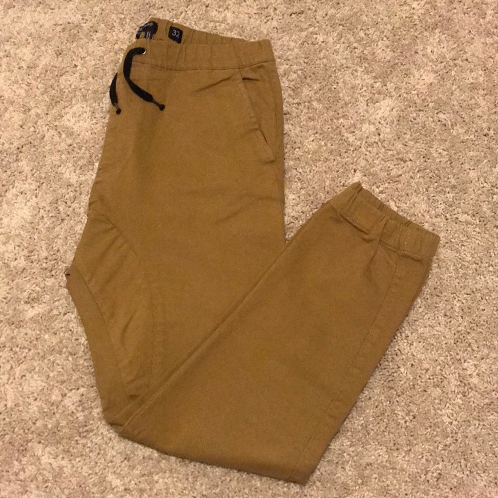 Cuffed Chino Men’s 32 Slim Fit Tan Pants